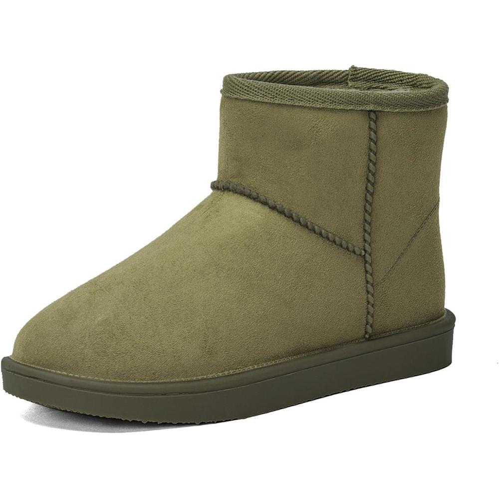 imageDKSUKO Womens Classic Waterproof Snow Boots Winter BootsOlive Green Short
