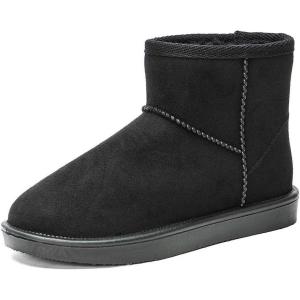 DKSUKO Women’s Classic Waterproof Snow Boots Winter Boots(Black Short)