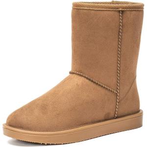 DKSUKO Women’s Classic Waterproof Snow Boots Winter Boots(Chestnut)