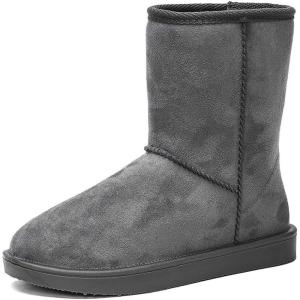 DKSUKO Women’s Classic Waterproof Snow Boots Winter Boots(Grey)