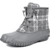 imageDKSUKO Womens Duck Boots Quilted Snow Boots Waterproof Winter Boots Rain Boots for Women Saltwater Duck Shoes with Zipper Winter Snow Shoes
